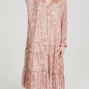 Free People Feeling Groovy Multicolor Floral Midi Dress